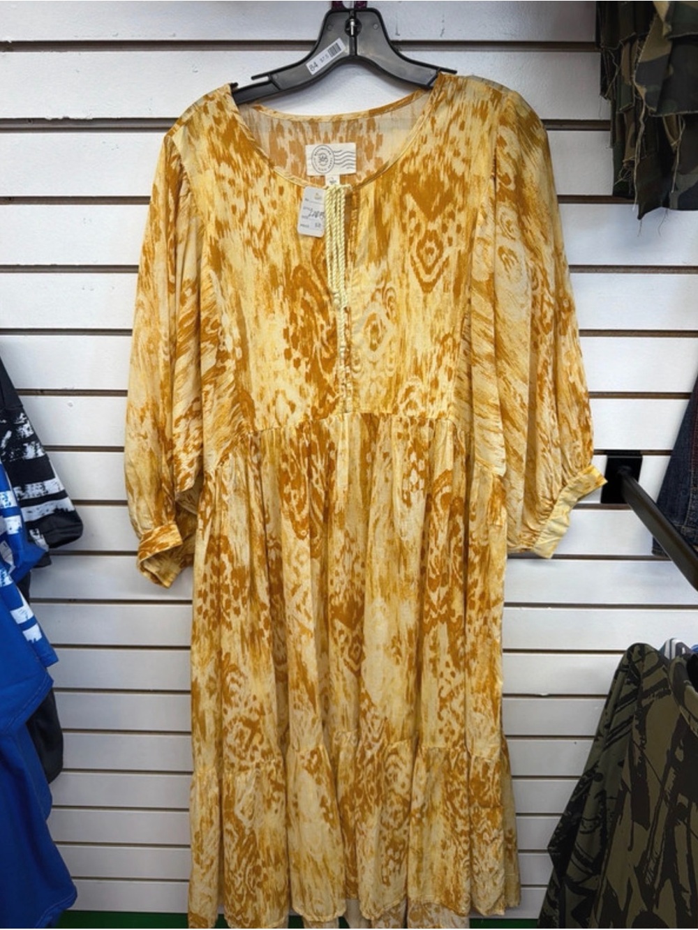 Destination 365 100% Cotton Boho
Tiered Midi Dress Size Large
